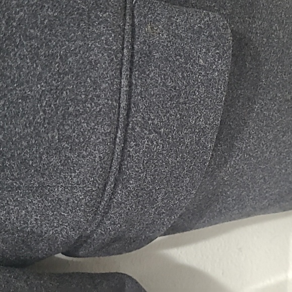 Banana Republic Grey Wool Oversized Hidden Placket Longline Trench Coat Size L - Picture 6 of 15